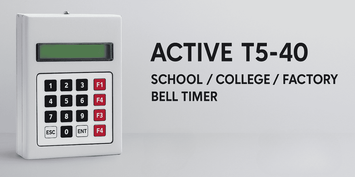 electric bell for schools with Active-T5-40 automatic timer